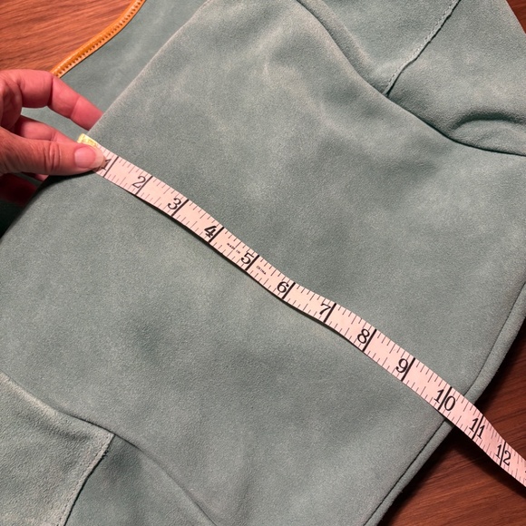 MASSIVE seafoam green suede hobo bag - “Rose Valley” - Old Trend brand - Picture 8 of 14